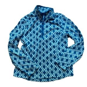 Lands End size XS fleece 1/4 zip pullover sweater quarter zip Patagonia Pattern